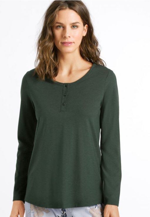Hanro Sleep & Lounge shirt Green Marble - Afbeelding 2