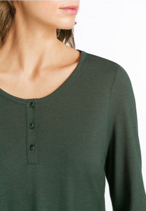 Hanro Sleep & Lounge shirt Green Marble - Afbeelding 4