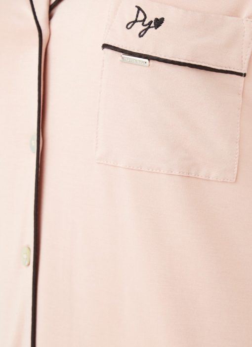 Pretty You London Bamboo pyjama set light pink - Afbeelding 2