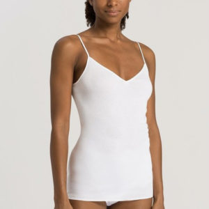 Hanro Cotton Seamless spaghetti top zwart & wit - Afbeelding 4