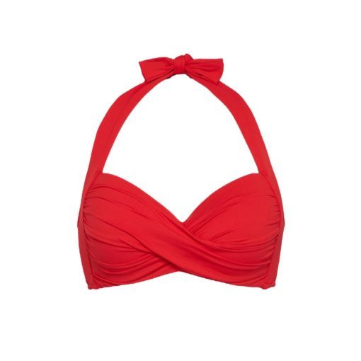 Seafolly Twist Soft Cup Halter bikinitop retro Chilli