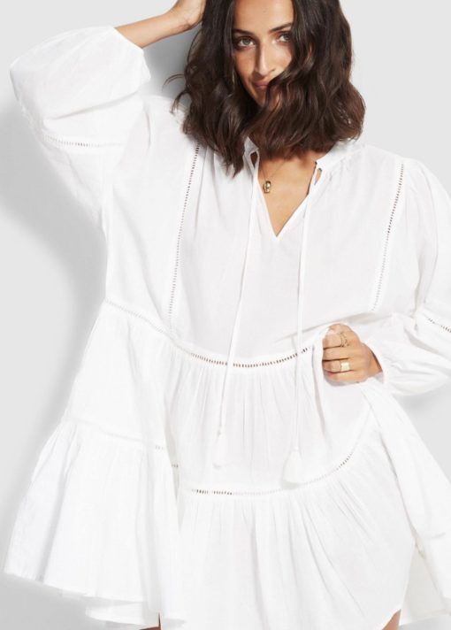 Seafolly Bayside Ladder Trim White jurk - Afbeelding 2