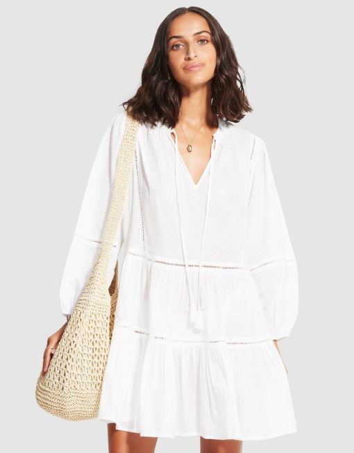 Seafolly Bayside Ladder Trim White jurk - Afbeelding 4