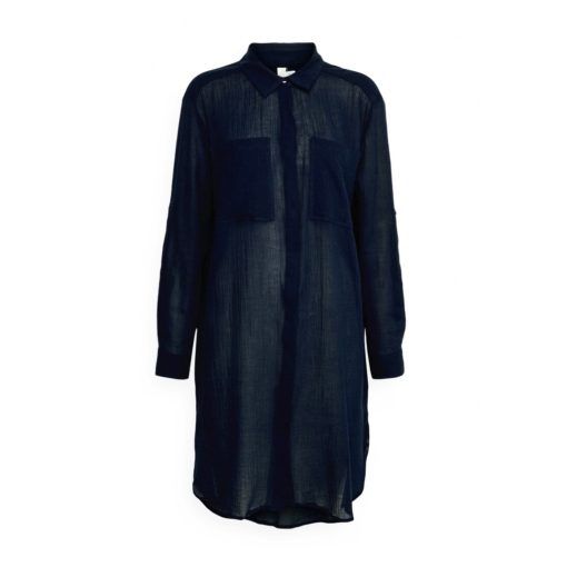 Seafolly Crinkle Twill blouse donkerblauw