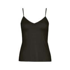 Hanro Satin Deluxe Spaghetti top zwart
