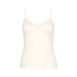 Hanro Satin Deluxe Spaghetti top off white