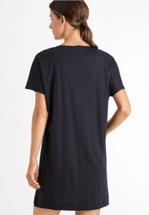 Hanro Laura bigshirt Midnight - Afbeelding 3