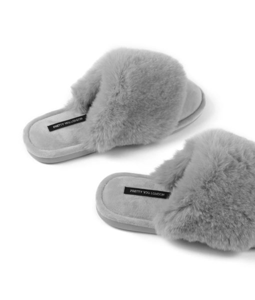 Pretty You London slofjes Danni grey - Afbeelding 3