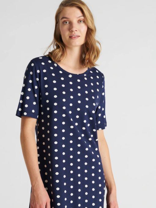 Nanso Dotte nachthemd navy - Afbeelding 3