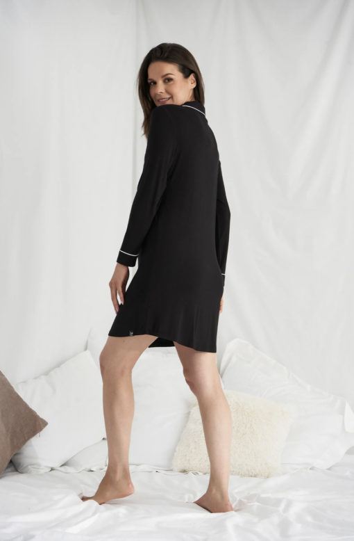 Pretty You London Bamboo nightshirt black - Afbeelding 3