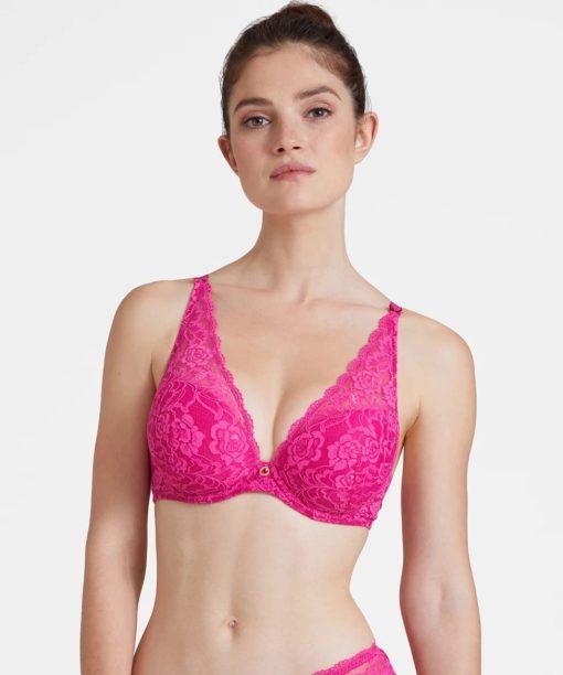 Aubade Rosessence voorgevormde plunge BH Fuchsia - Afbeelding 5
