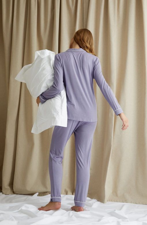 Pretty You London Bamboo Pyjama set Lavender - Afbeelding 3