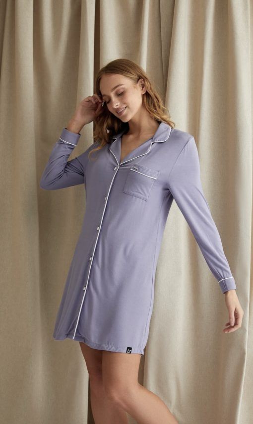 Pretty You London Bamboo nightshirt Lavender - Afbeelding 2