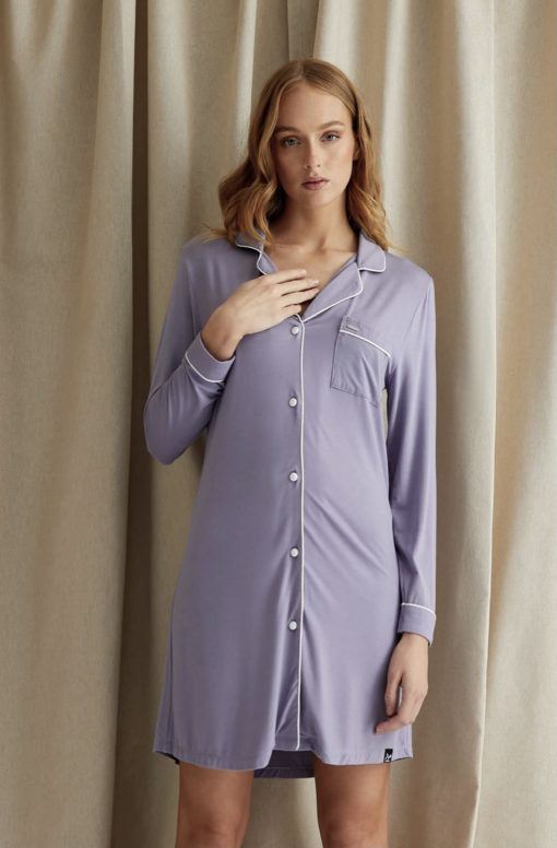 Pretty You London Bamboo nightshirt Lavender - Afbeelding 3
