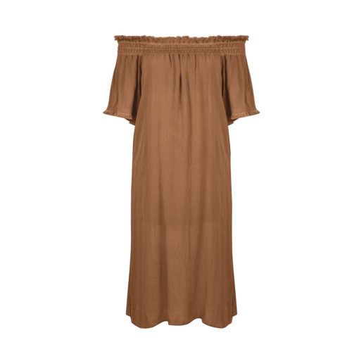 Watercult Off Shoulder dress Brown Sugar