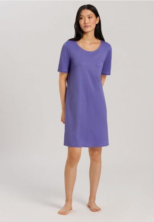 Hanro Cotton Deluxe nightdress Violet Blue - Afbeelding 4