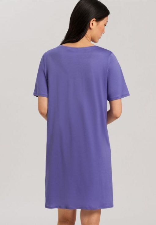 Hanro Cotton Deluxe nightdress Violet Blue - Afbeelding 3