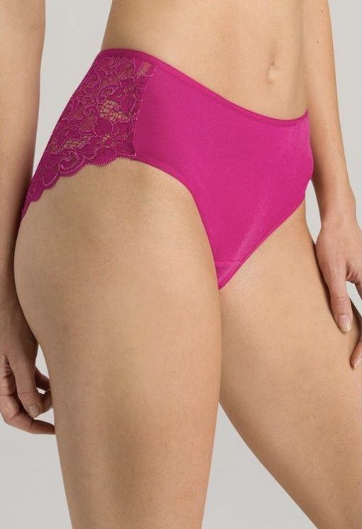 Hanro Moments Lace-back midi slip Very Berry - Afbeelding 2