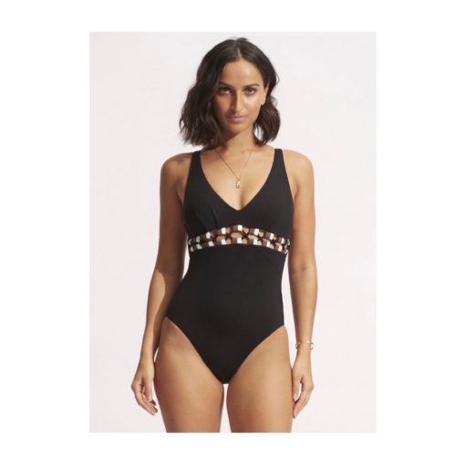 Seafolly Sun Stripe V-Neck badpak