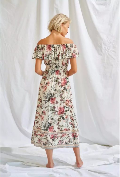 Watercult Secret Garden off-shoulder jurk - Afbeelding 3