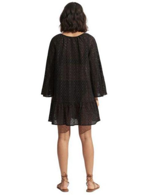 Seafolly Broderie Anglaise cover up zwart - Afbeelding 3