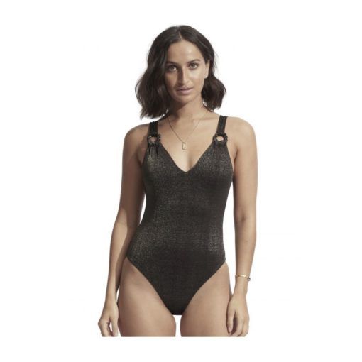 Seafolly V Neck badpak Sepia