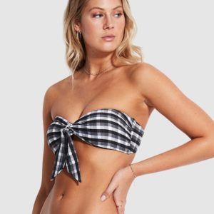 Seafolly Portofino Gingham bandeau bikinitop - Afbeelding 2