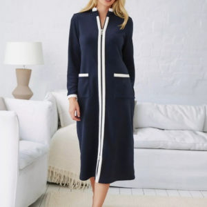 Louis Féraud Dressing Gown badjas marine - Afbeelding 3