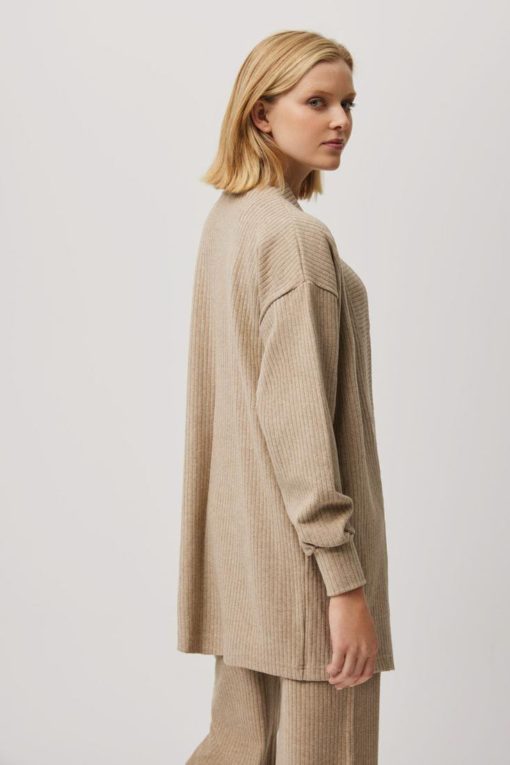 Ysabel Mora lounge vest Almond Melange - Afbeelding 2