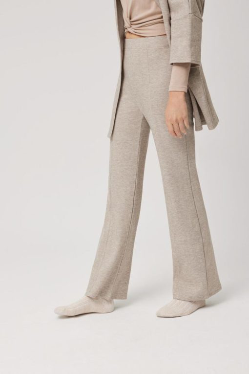 Ysabel Mora flare loungebroek Grey Almond - Afbeelding 3