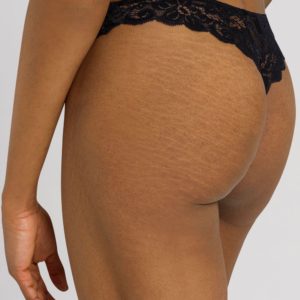 Hanro Moments string zwart & wit - Afbeelding 2