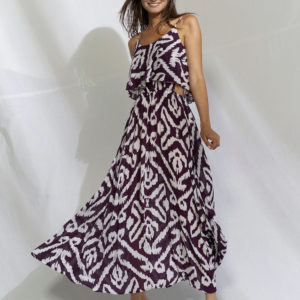 Watercult Makro Notion maxi dress Aubergine - Afbeelding 2