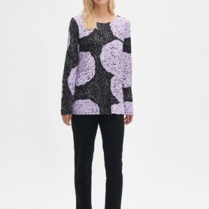 Nanso Selja pyjamaset Zwart-lila & Zwart-beige - Afbeelding 3