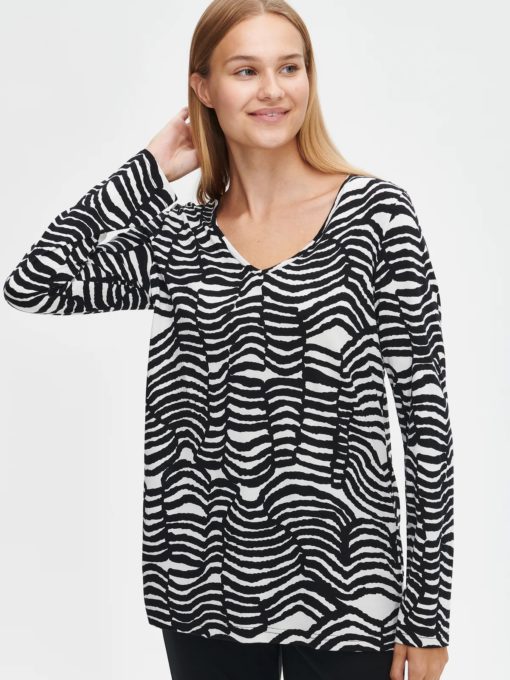 Nanso Unna pyjamaset zwart-wit - Afbeelding 3