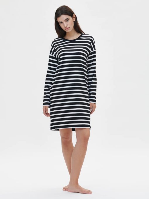 Nanso Maininki bigshirt zwart-wit - Afbeelding 2