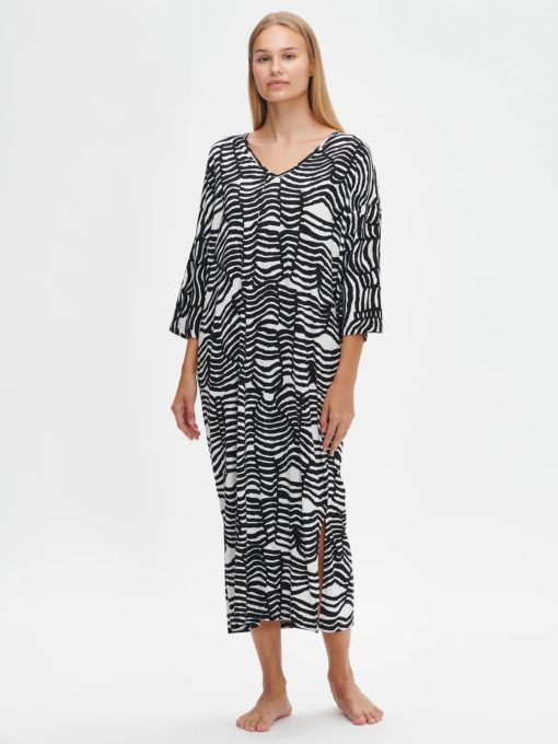 Nanso Selja nightdress zwart-wit - Afbeelding 2
