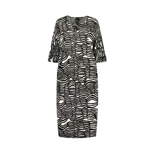 Nanso Selja nightdress zwart-wit