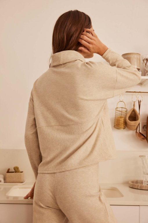 Ysabel Mora loungewear beige sweater - Afbeelding 3