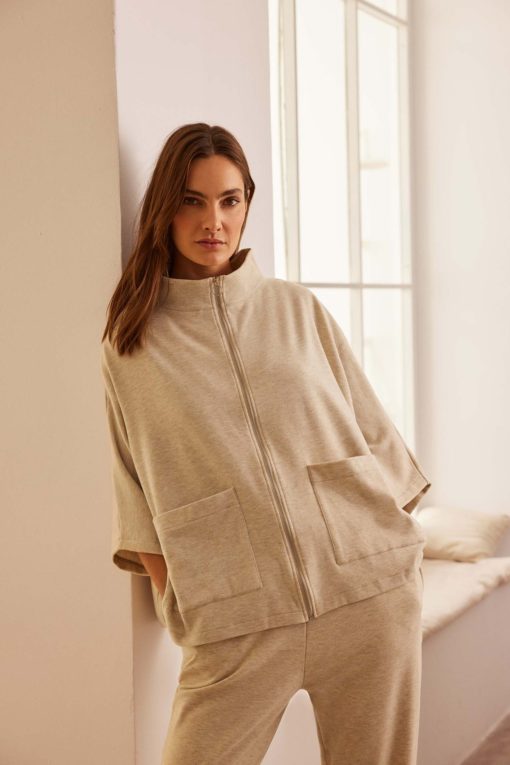 Ysabel Mora loungewear beige cardigan - Afbeelding 3