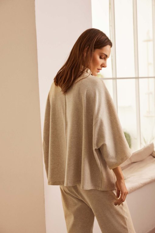 Ysabel Mora loungewear beige cardigan - Afbeelding 2