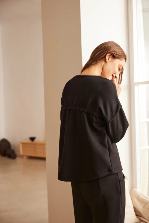 Ysabel Mora loungewear black sweater - Afbeelding 2