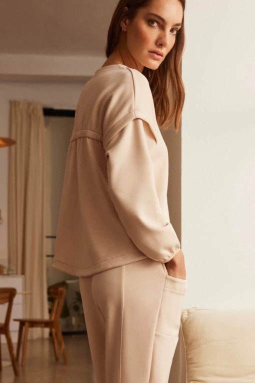 Ysabel Mora loungewear ivory sweater - Afbeelding 2
