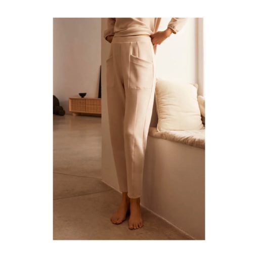 Ysabel Mora loungewear ivory pant