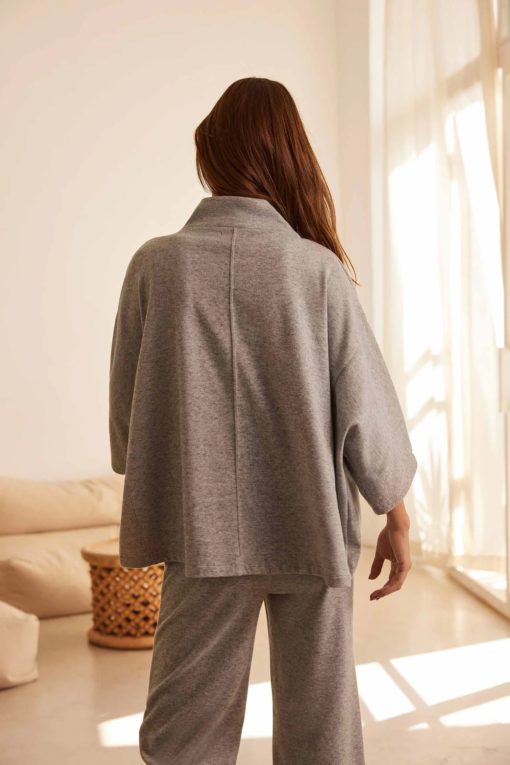 Ysabel Mora loungewear grey cardigan - Afbeelding 3