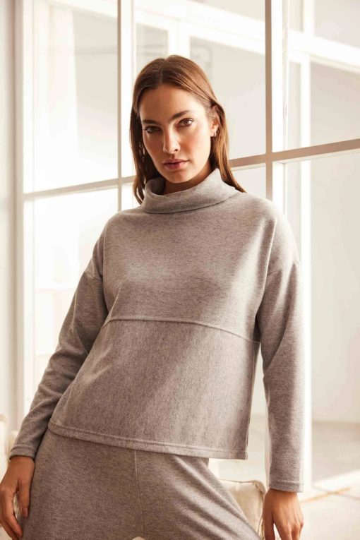 Ysabel Mora loungewear grey sweater - Afbeelding 2