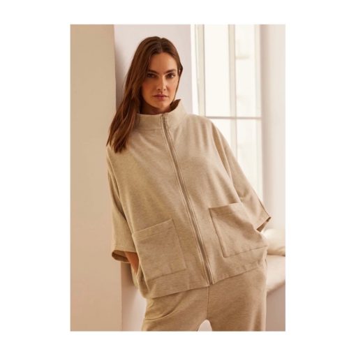 Ysabel Mora loungewear beige cardigan