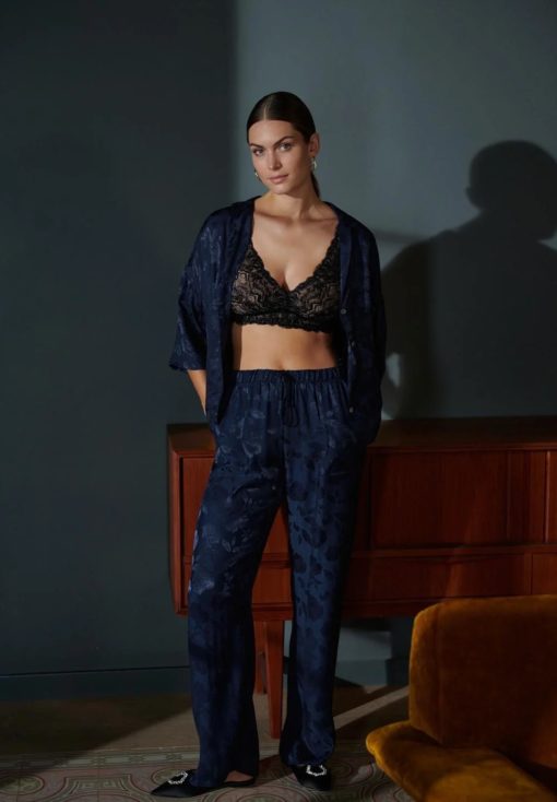 Hanro Valene Long Pants Blueberry Flowers - Afbeelding 5
