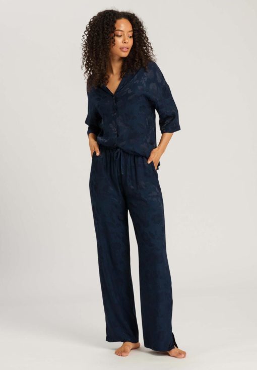 Hanro Valene Long Pants Blueberry Flowers - Afbeelding 4