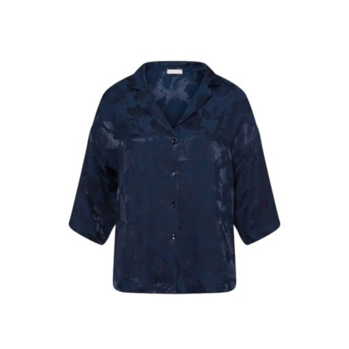 Hanro Valene shirt Blueberry Flowers