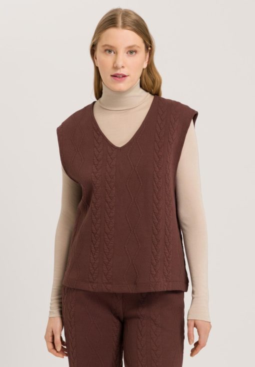Hanro Pure Comfort spencer Chocolate Chip - Afbeelding 2